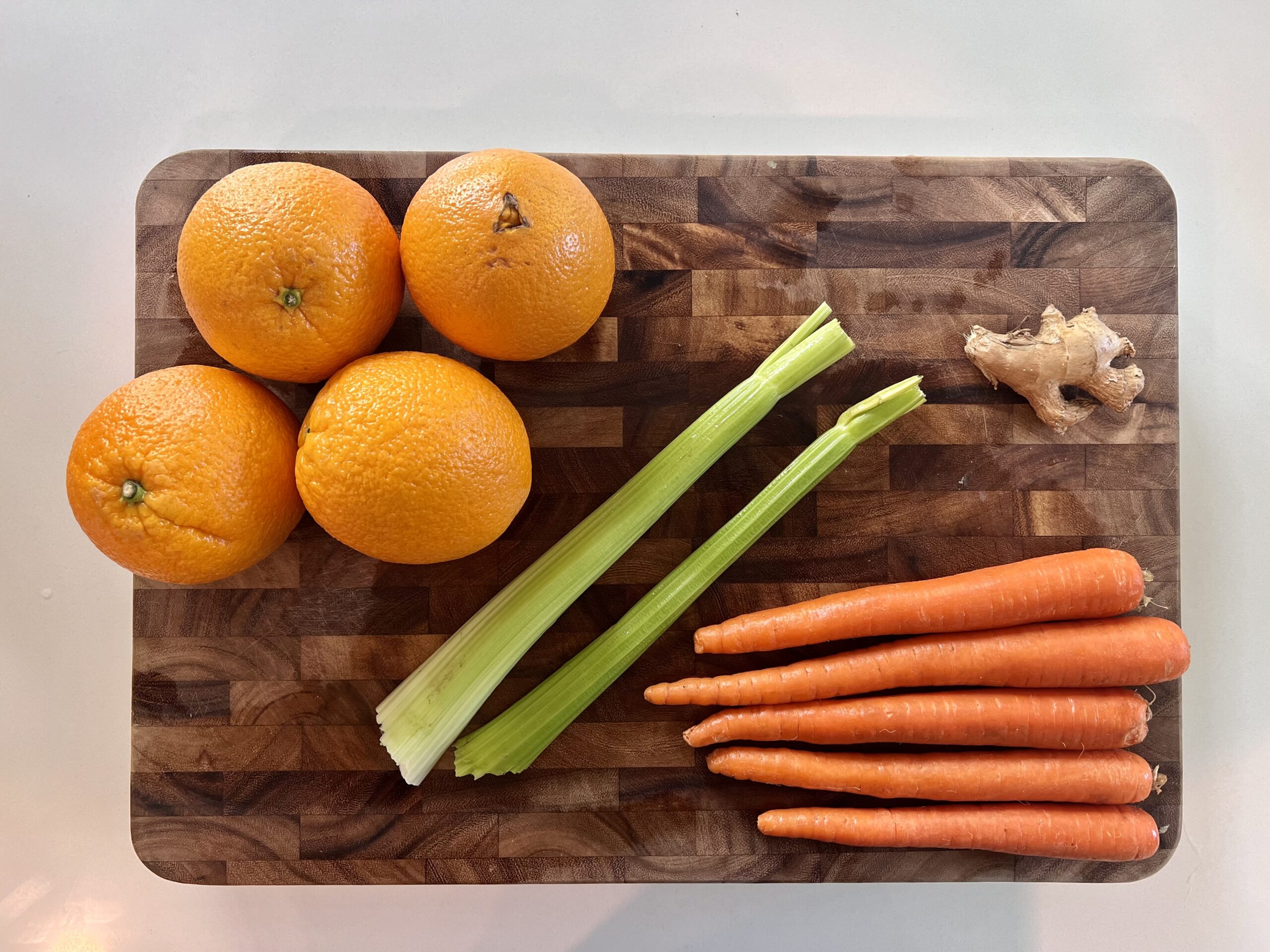 Recipe: Refreshing Orange, Carrot, Ginger, and Celery Juice