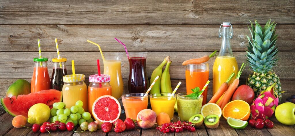 Juices and fruits